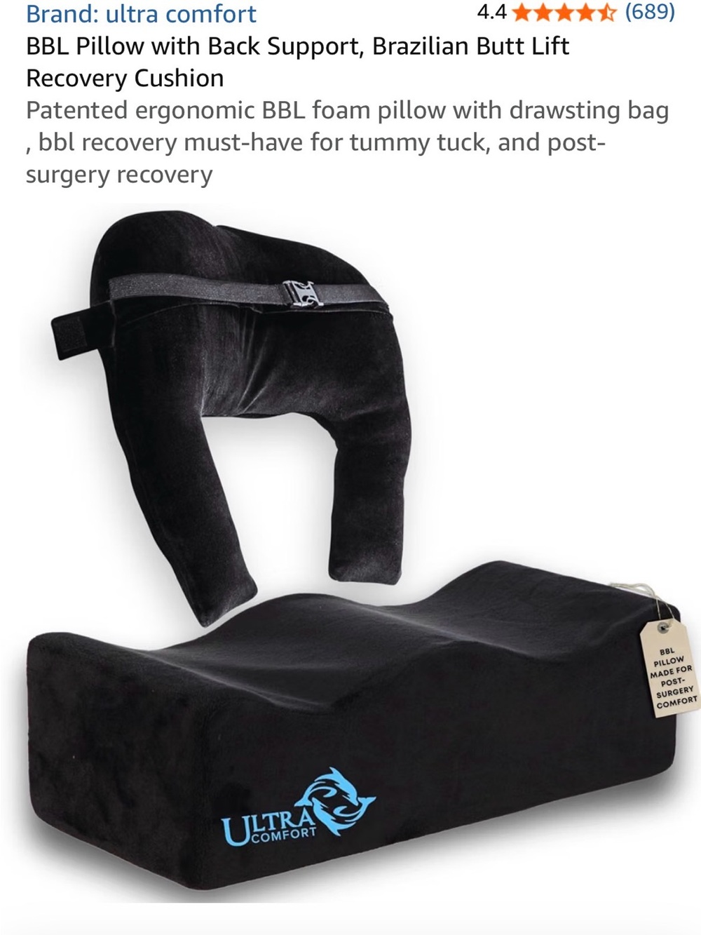 BBL pillow and Backrest
